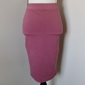 Dusty Mauve Wide Waist Bodycon Tube Skirt